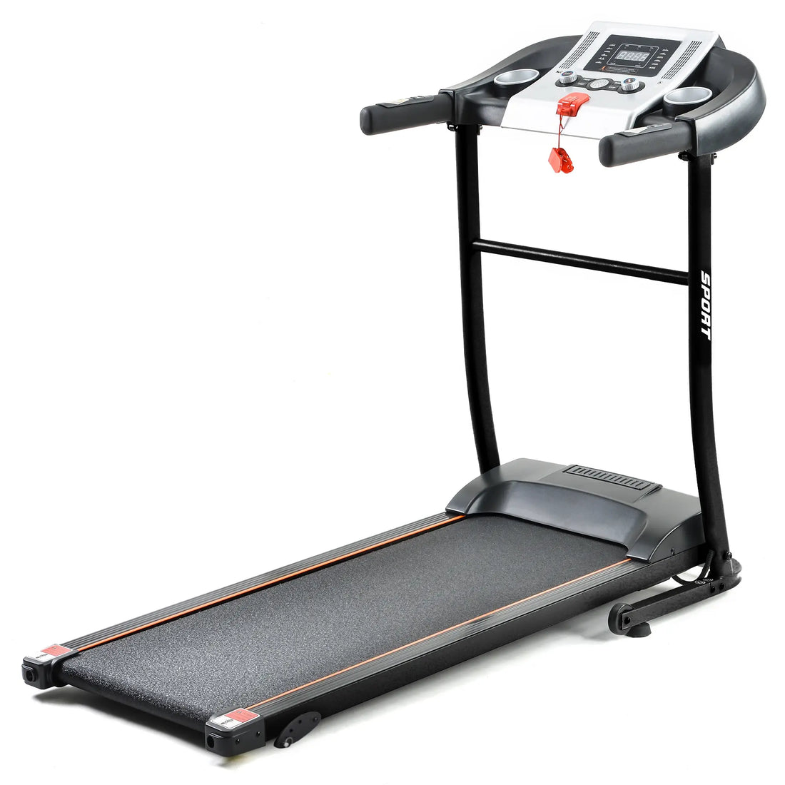 Folding Treadmill with Safety Lock with LCD Monitor Teal Simba