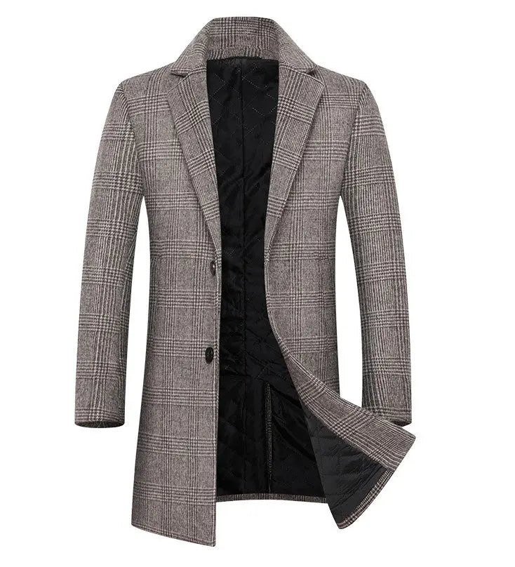 Fashion Plaid Single Breasted Jackets Men&