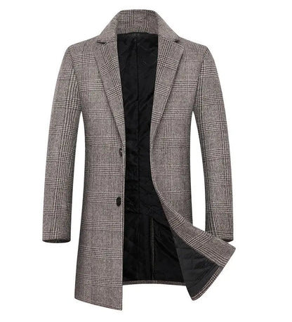 Fashion Plaid Single Breasted Jackets Men&