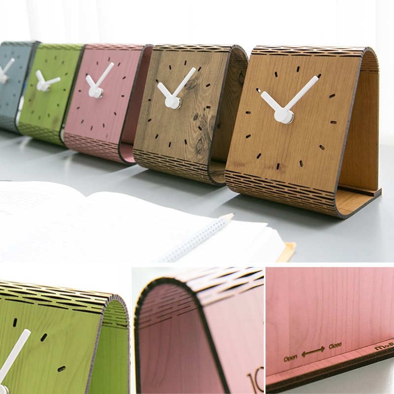 Bent Wood Clock II Fuchsia Molly