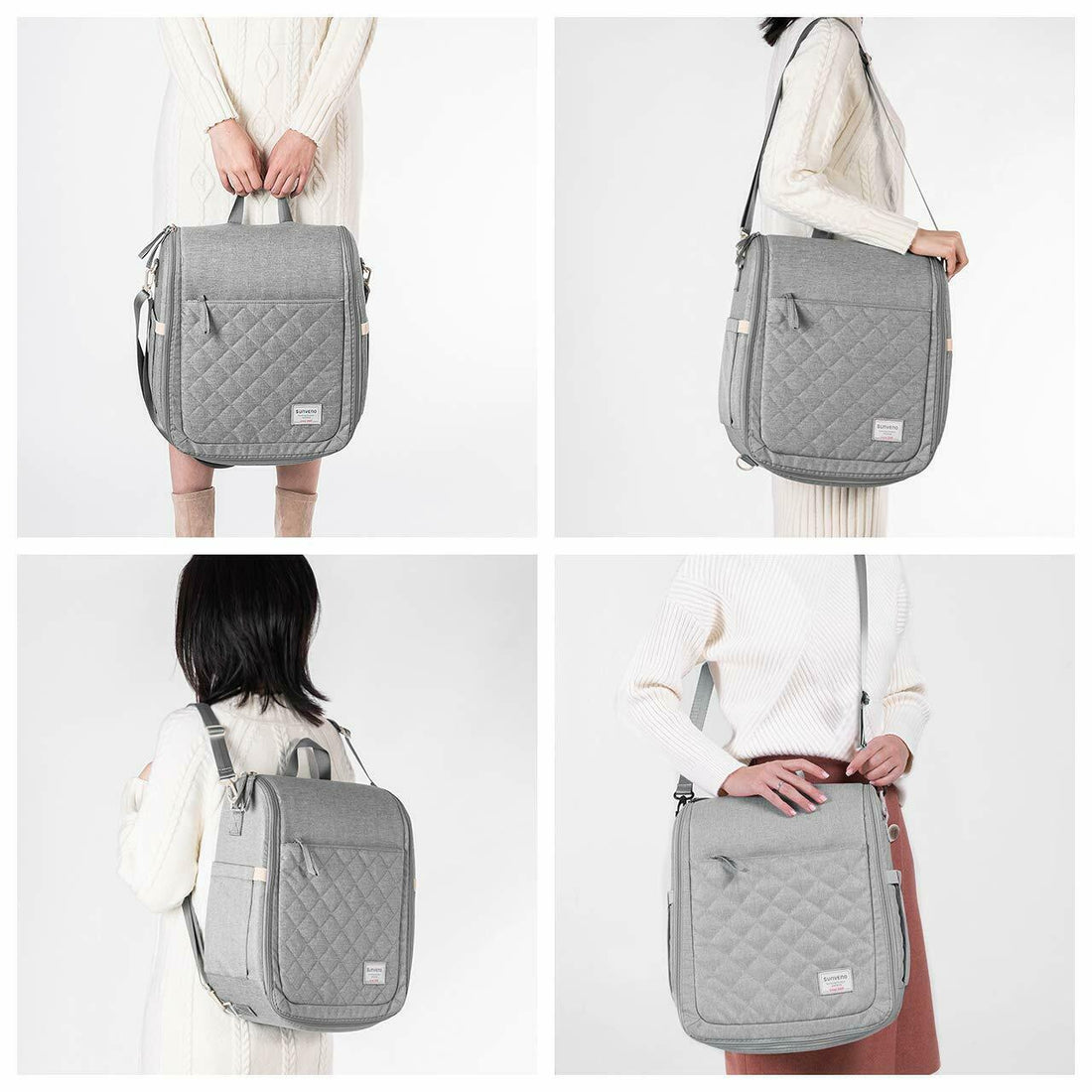 Portable Diaper Bag Backpack Maroon Chronos