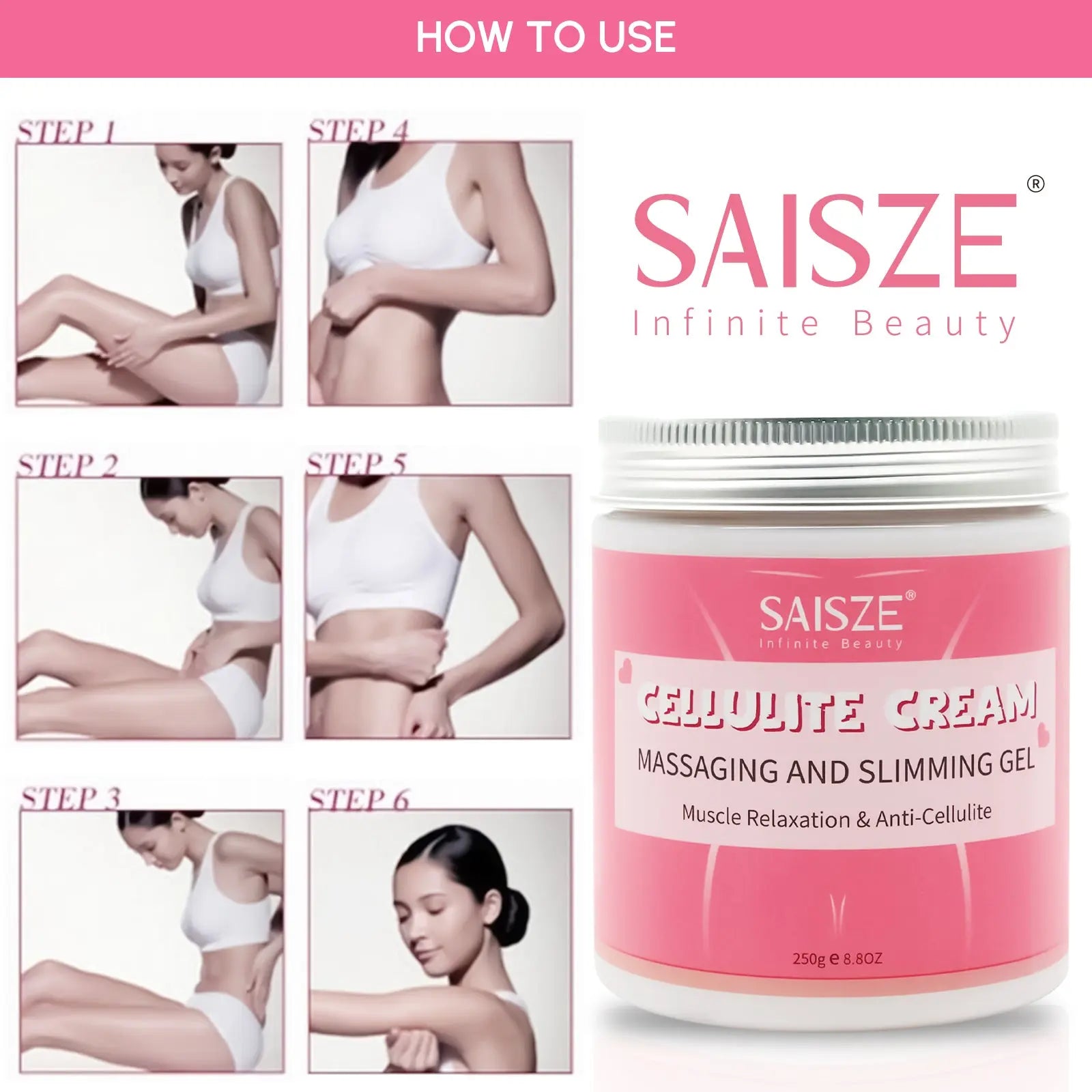 Anti Cellulite Slimming Body Sculpting Hot Cream Firming Body Lotion Pink Iolaus