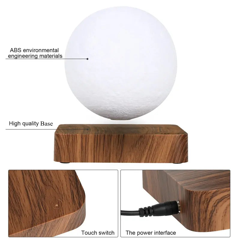 Novelty 3D Magnetic Levitation Moon Lamp Moon Floating Lamp Teal Simba