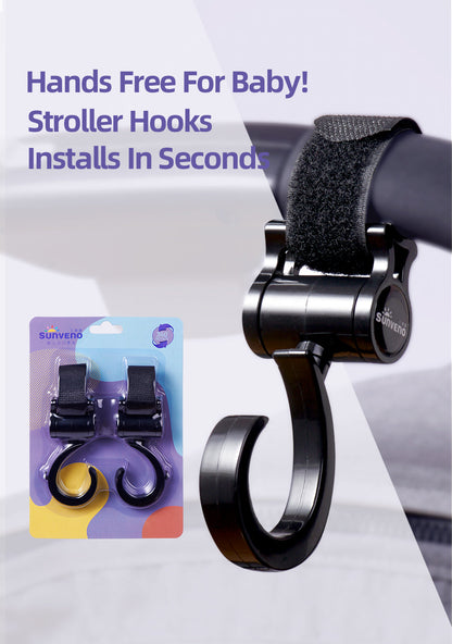 Universal Stroller Hooks 2 Pack Maroon Chronos
