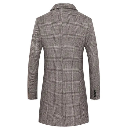 Fashion Plaid Single Breasted Jackets Men&