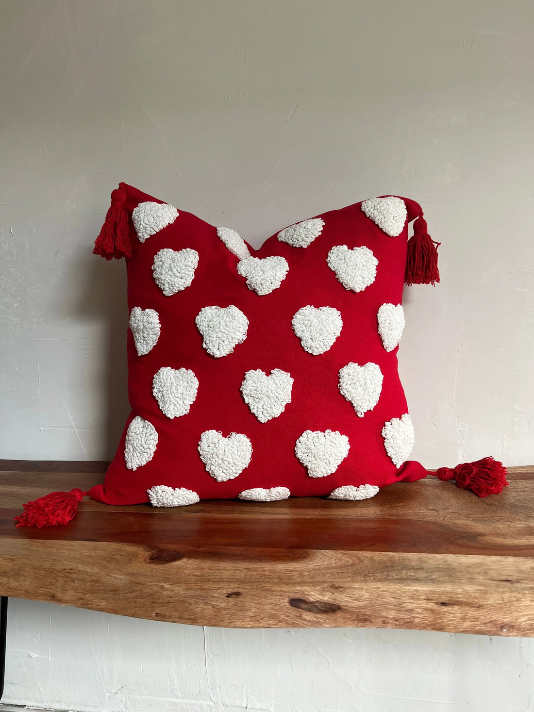 Valentines Day Throw pillow cover, 18x18 inch Magenta Charlie