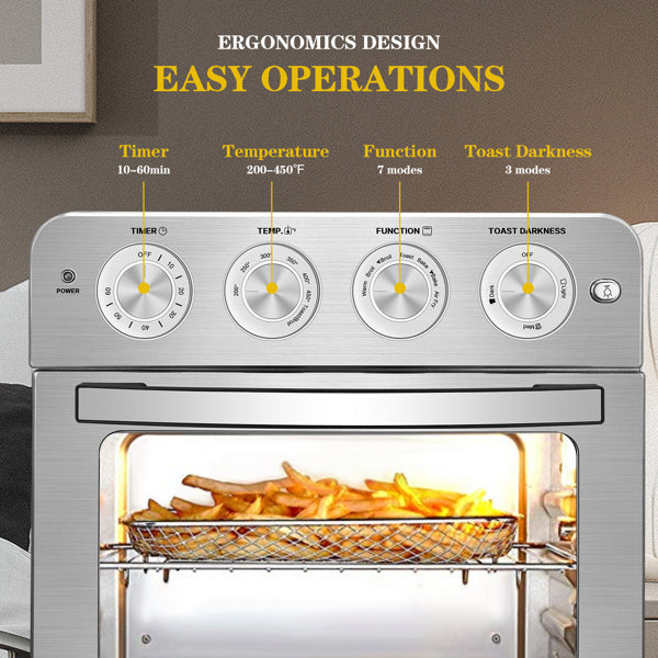 Stainless Steel Air Fryer Toaster Oven Countertop Oven Teal Simba