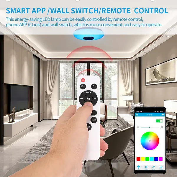 Bluetooth Wireless RGB Music Ceiling Light Teal Simba