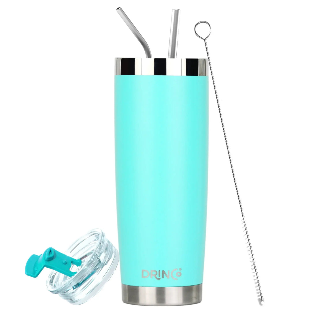 DRINCO®  20oz Insulated Tumbler w/Spill Proof Lid, 2 Straws(Teal) Orchid Lavender