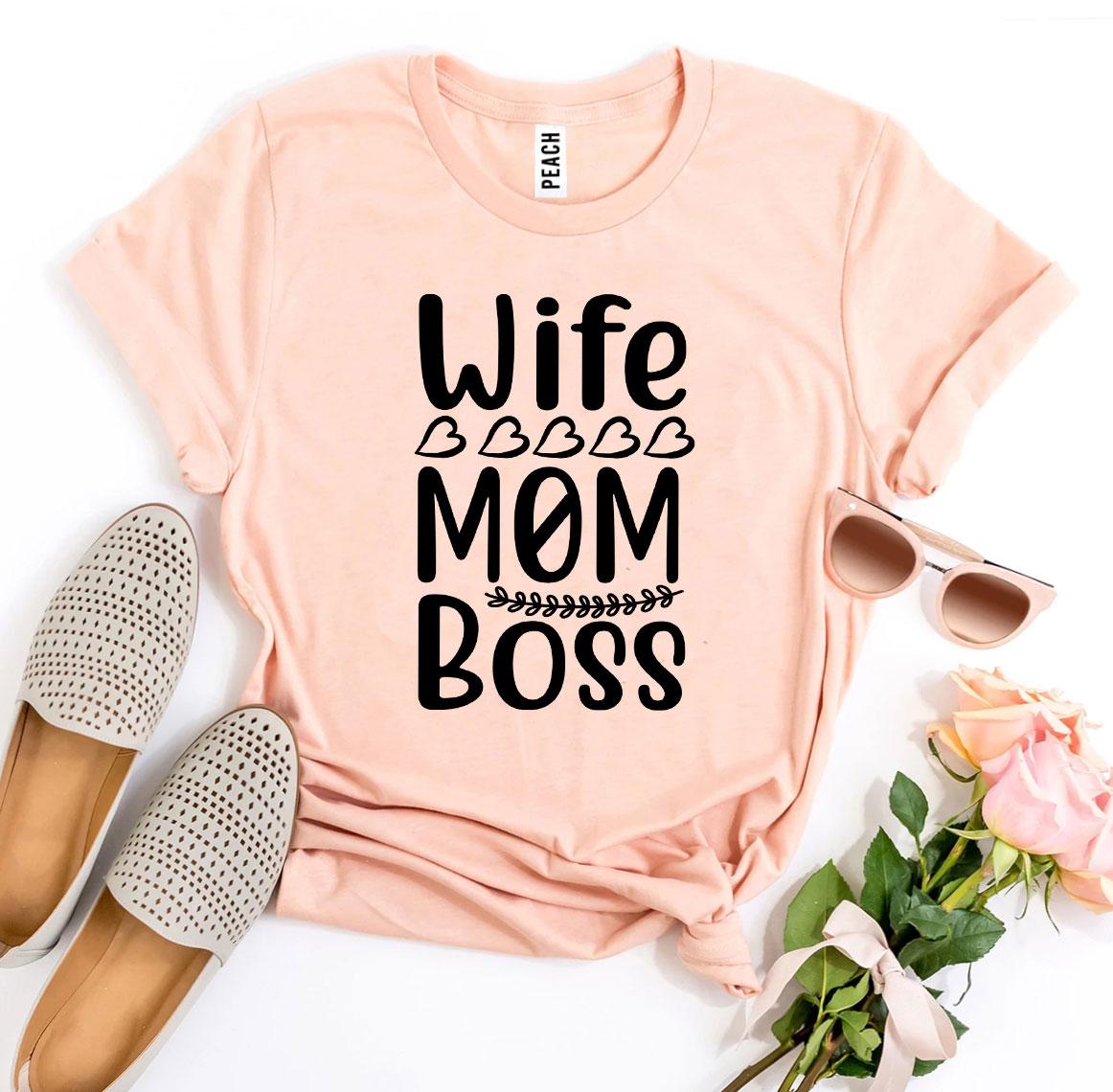 Wife Mom Boss T-shirt Agate
