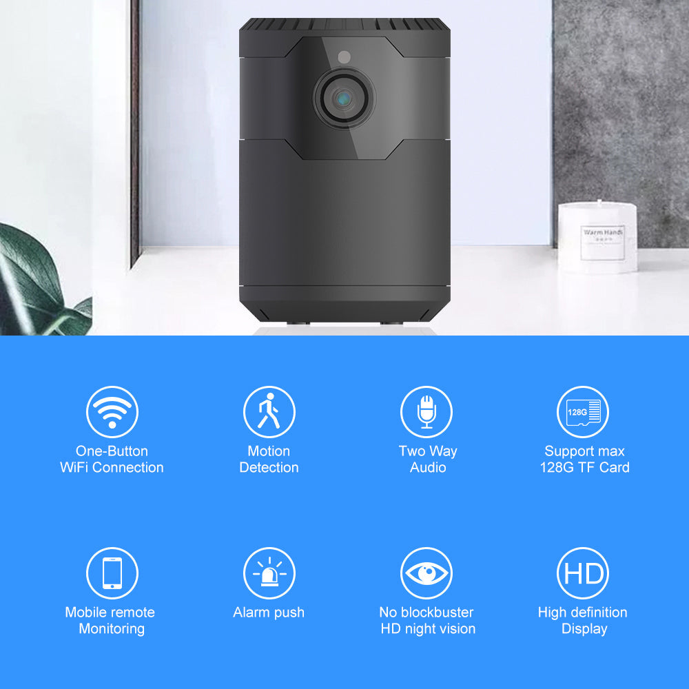 HD 2MP 1080P Wireless Mini Wifi Camera Night Vision Ip Camera Teal Simba