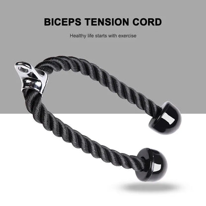 Double head  Fitness Pull Rope Biceps Cord Cable Teal Simba