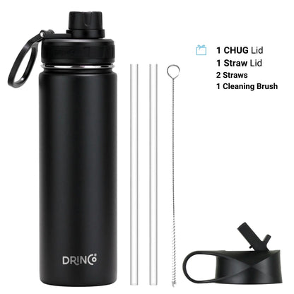 DRINCO® 22oz Stainless Steel Sport Water Bottle - Black Orchid Lavender