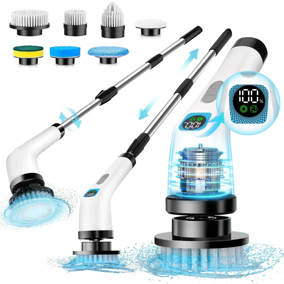 Electric Spin Scrubber For Cleaning - Bathroom Floor Shower Scrubber CJDropshipping