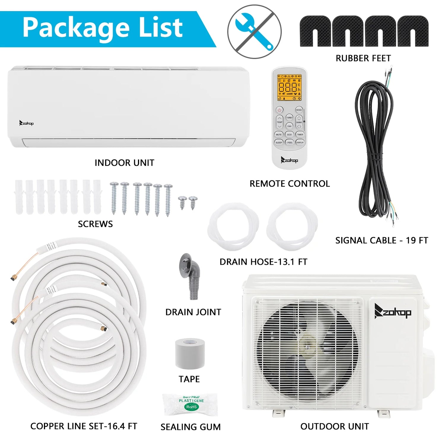 12000BTU Wifi Enabled 21SEER2 115V Smart Split Type Inverter Air Conditioners with Heating Function