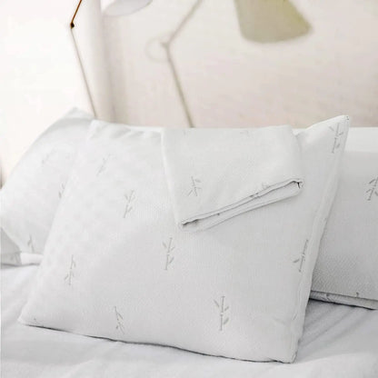 65% Polyester &amp; 35% Rayon Derived from Bamboo Cooling Pillow Cover Waterproof - 20X26 Inches Pack of 2 (Standard) - Soft &amp; Comfortable Waterproof Pillow Protector, Pillow Protector Cooling