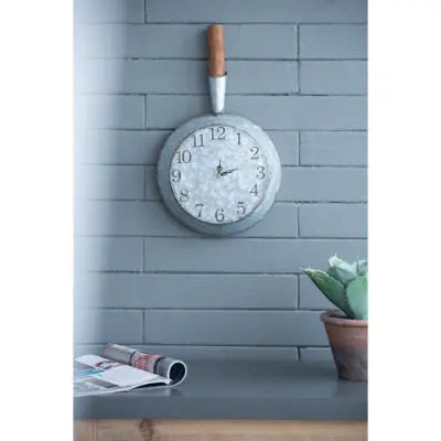 10.6x3x18.1 Frye Wall Clock Pink Lucy