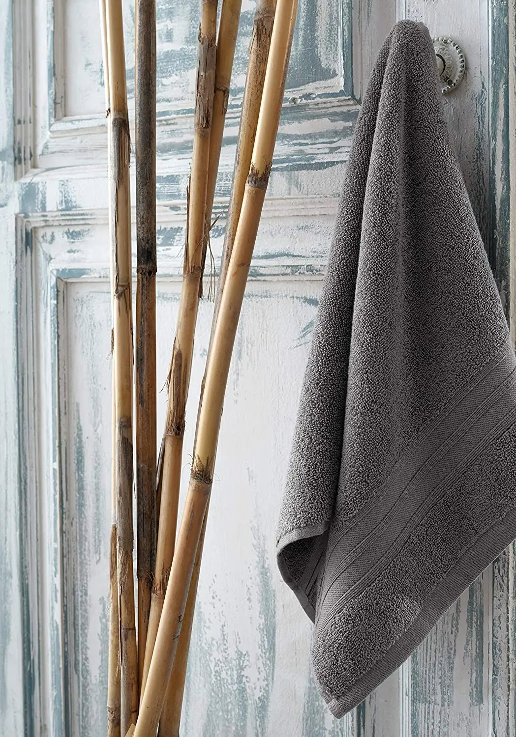 Linen Bath Towel Set 3 Pieces Soft and Absorbent;  Premium Quality Crimson Medea