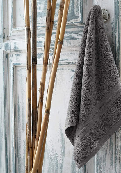 Linen Bath Towel Set 3 Pieces Soft and Absorbent;  Premium Quality Crimson Medea