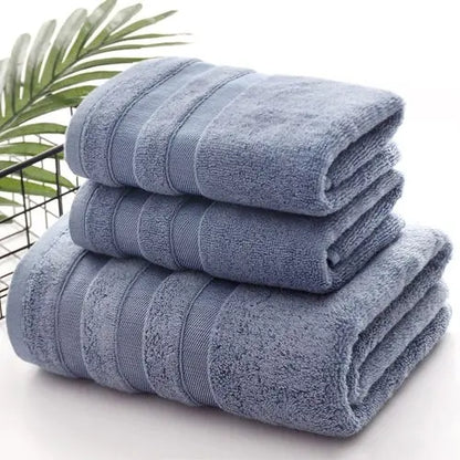 Linen Bath Towel Set 3 Pieces Soft and Absorbent;  Premium Quality Crimson Medea