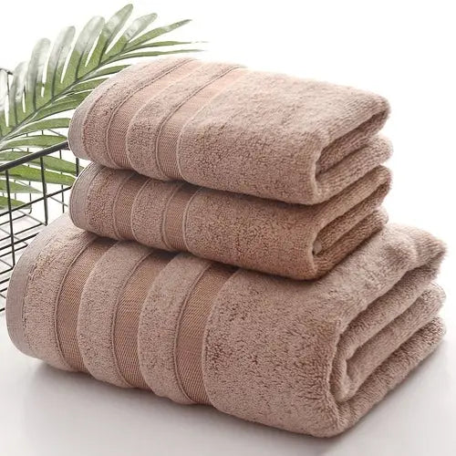 Linen Bath Towel Set 3 Pieces Soft and Absorbent;  Premium Quality Crimson Medea