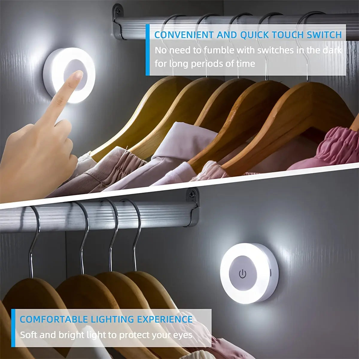 Versatile LED Touch Night Light for Home Decor Champagne Apollo