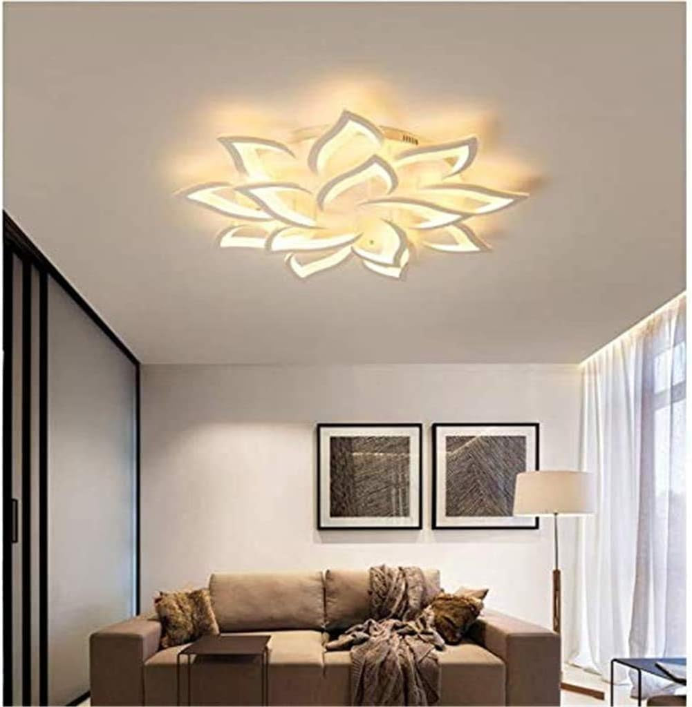 LED Dimmable Ceiling Light Modern Flower Shape Ceiling Lamp Fixture Living Room Bedroom Children&