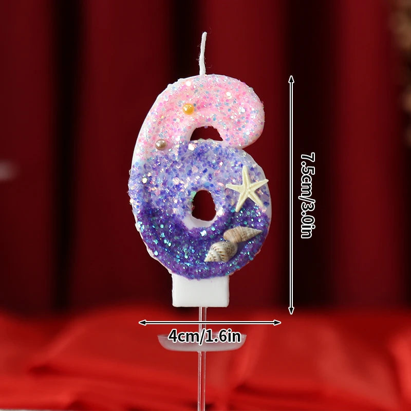 3D Number Cake Decorating Candle Pink Glitter Birthday Candles Digital Candle Cake Topper Birthday Party Anniversary Cake Decor