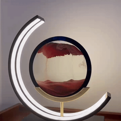 Moving Sand Sandscapes LED Table Lamp Sangria Apricot