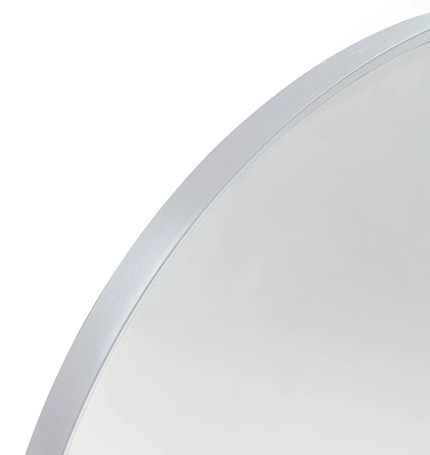 20x30 Inch Silver Metal Framed Arched Bathrrom Mirror for Wall. Sangria Beech
