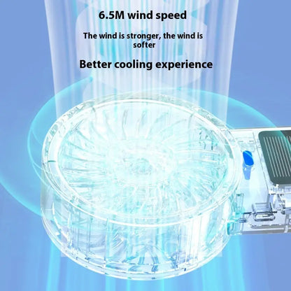 USB Mini Solar Charging Handheld Fan Crimson Medea