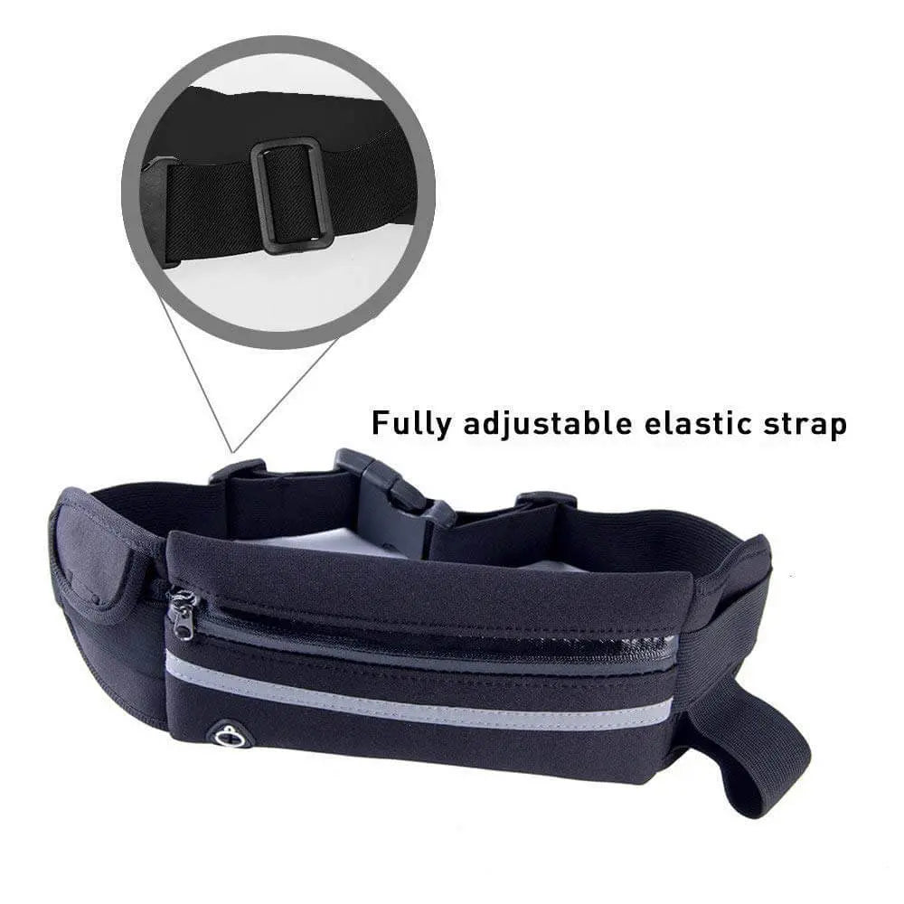 Velocity Water-Resistant Sports Running Belt and Fanny Pack for Outdoo Black Lavender