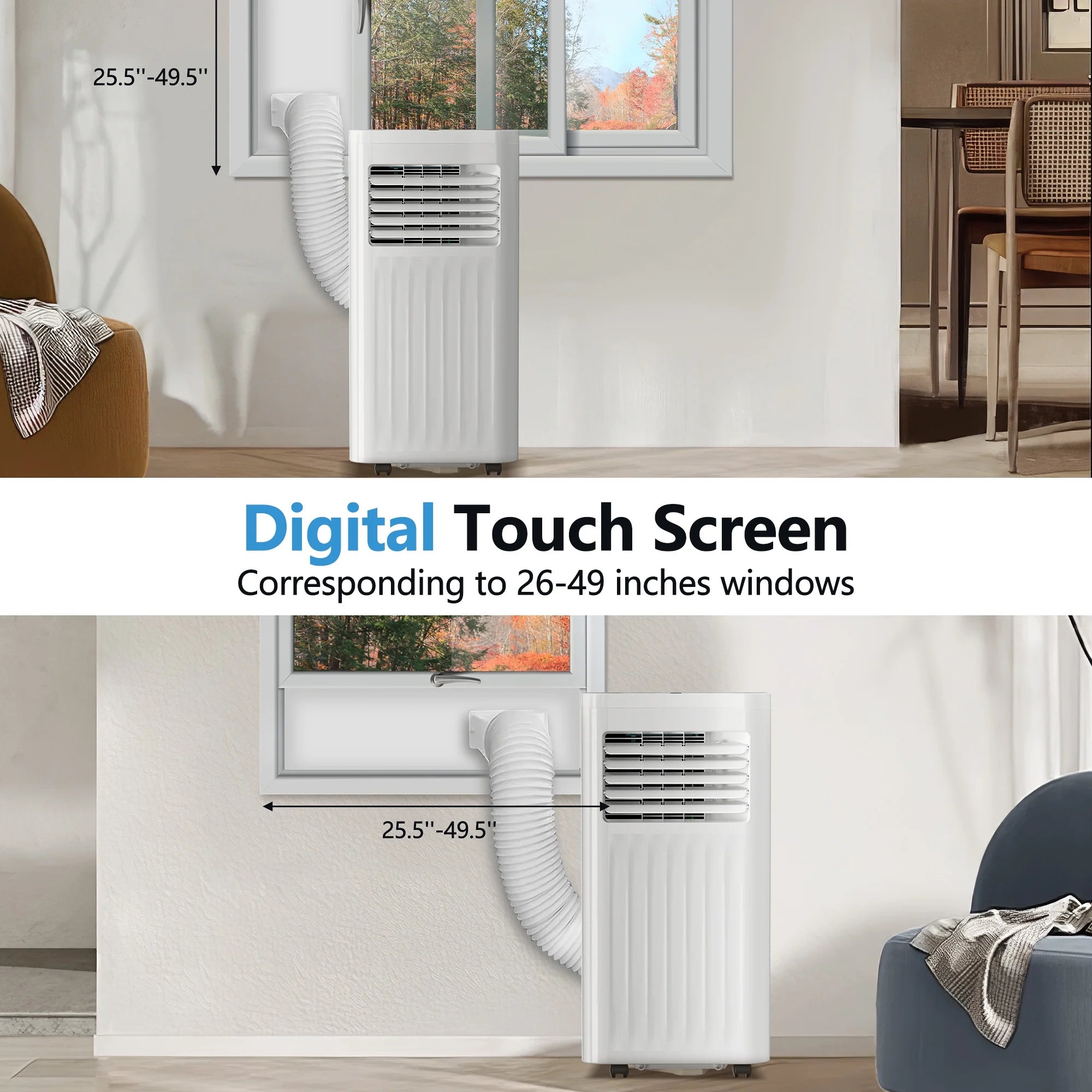 Portable Air Conditioners 8000 BTU Ashrae– 3-In-1 AC Unit, Dehumidifier &amp; Fan with 24-Hour Timer/Remote Control for Home/Office/Apartments/Dorm
