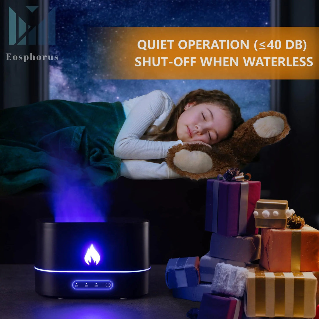 Eosphorus Flame Diffuser for Essential Oils Aromatherapy Flame Periwinkle Eros