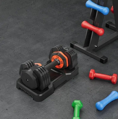 Adjustable Dumbbell Set, 10 In 1 Free Dumbbell For Men And Women, Black Dumbbell For Home Gym, Full Body Workout Fitness, Fast Adjust By Turning Handle 10 Gears55 LB Pink Lucy
