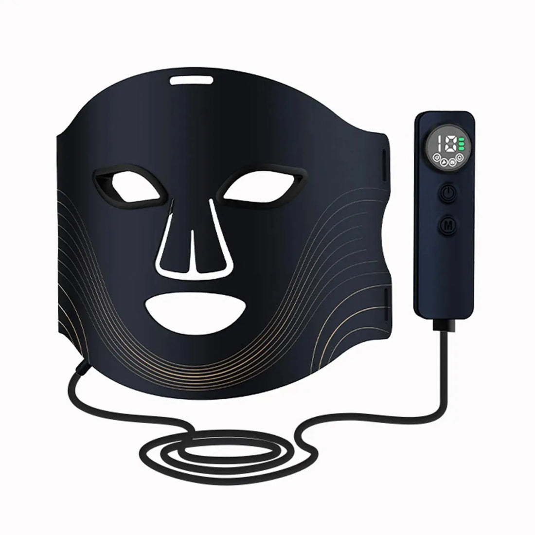 7 Color Cordless LED Face Mask For Wrinkle &amp; Acne Reducing - Black CJDropshipping