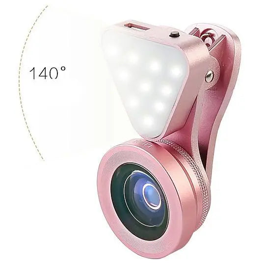 Glow Face 3 In 1 Photo Lens And Fill Lighting Clip Salmon Lucky