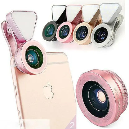 Glow Face 3 In 1 Photo Lens And Fill Lighting Clip Salmon Lucky