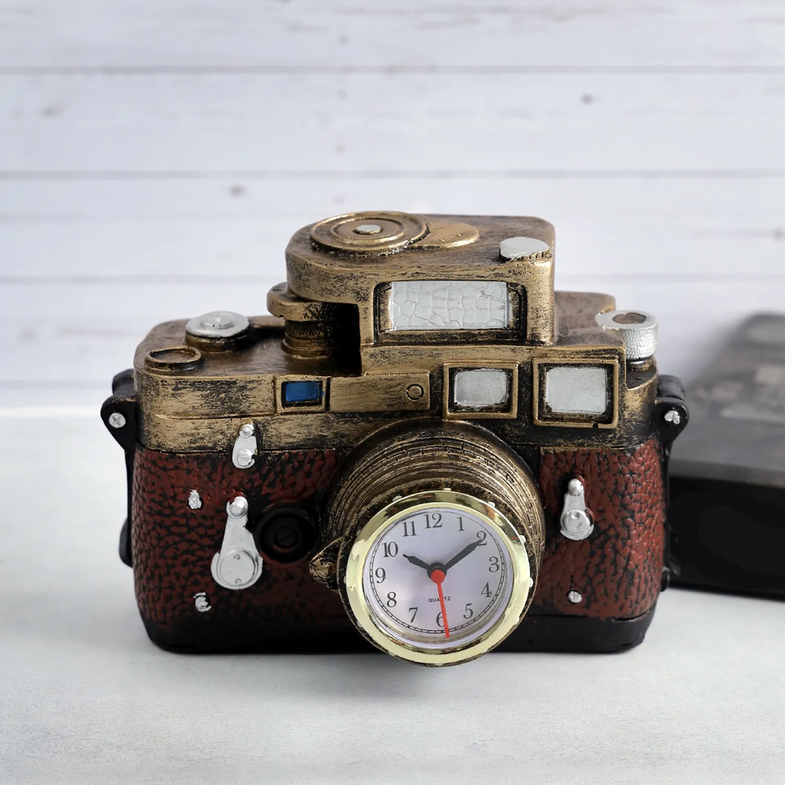 Old Timey Camera Clock- Brown Erin Meleager