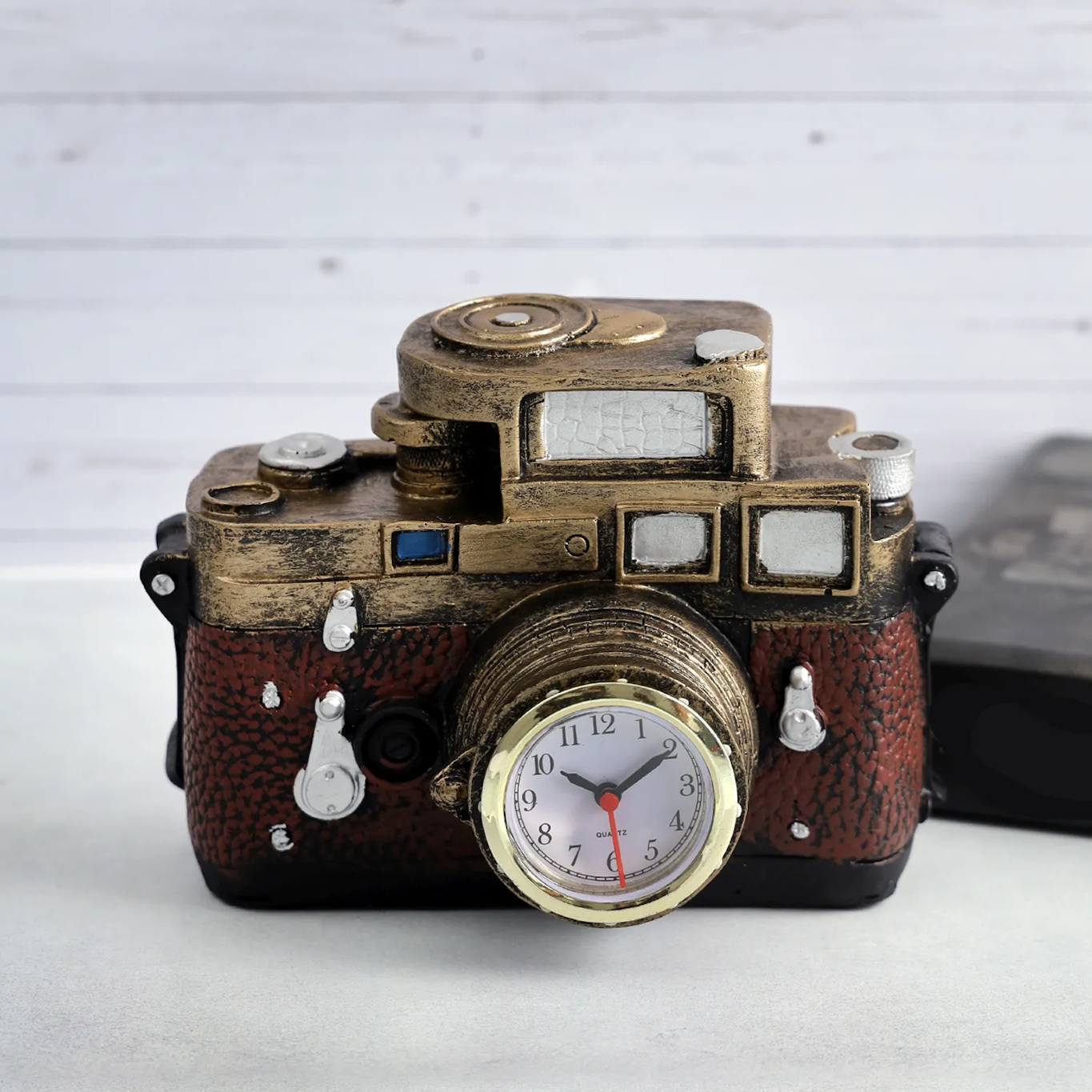 Old Timey Camera Clock- Brown Erin Meleager