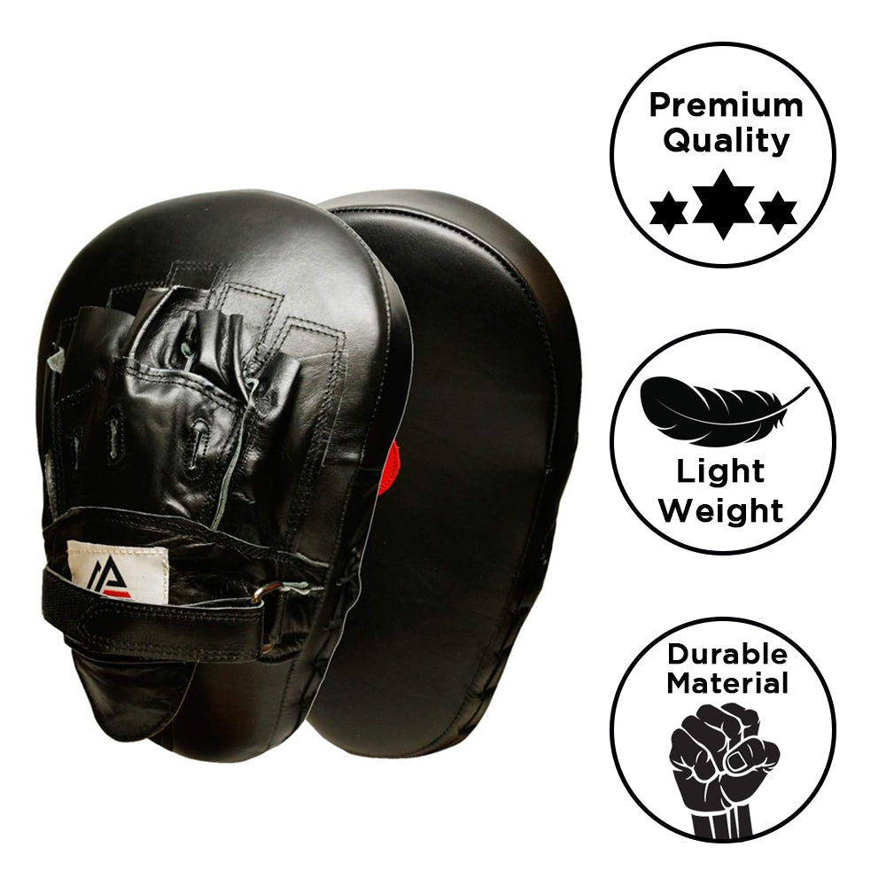 Amber Fight Gear Genuine Leather Extreme Curved Target Focus Punching Lemon Odysseus