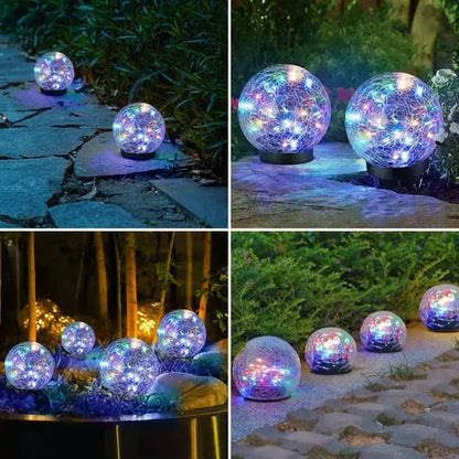 Outdoor Solar Crack Bottle 20 Light Waterproof Decoration Light Pink Iolaus