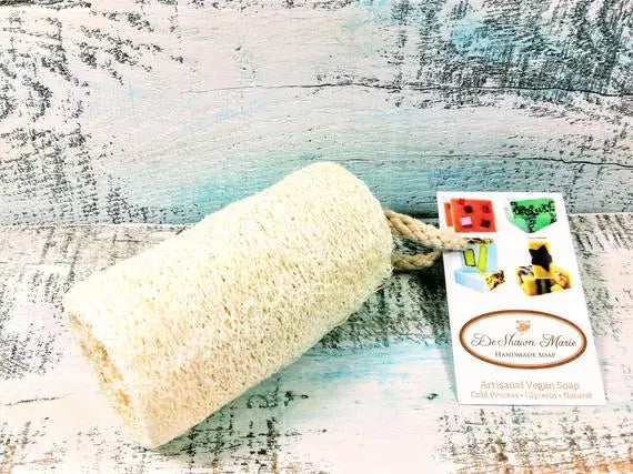 Organic Natural 4&quot; Loofah, loofa, luffa, vegan Yellow Shadow