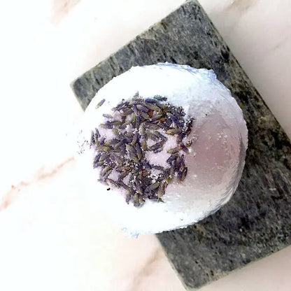 Organic Bath Bomb Calm Bomb- TWO SIZES lavender White Smokey
