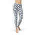Womens Geometric Blue Tile Leggings Maroon Sooty
