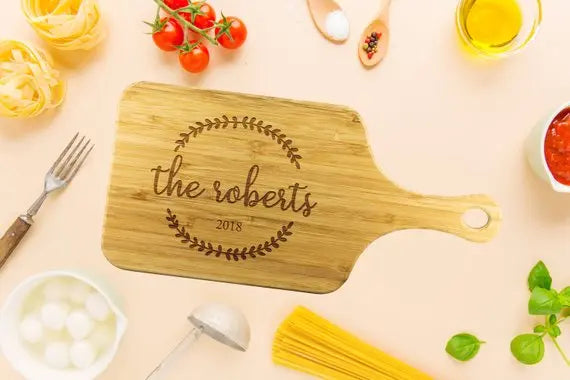Custom Cutting Board Personalized Cutting Board Magenta Shadow