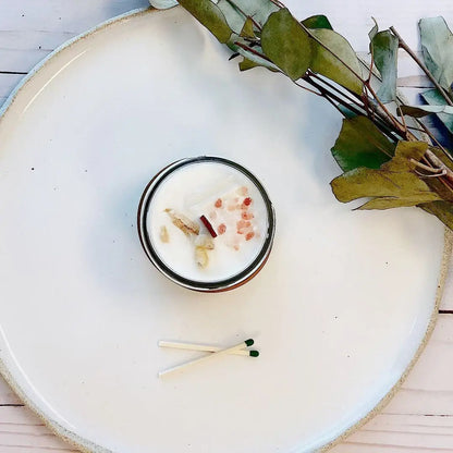 Space Clearing Candle/ Intention Candle / Organic Soy Candle / Candle White Smokey