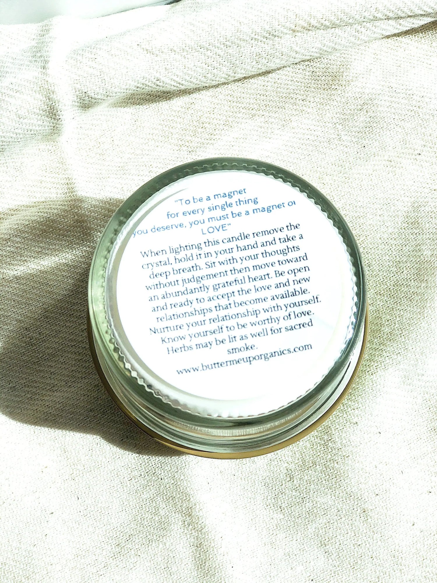 Love Spell / Intention Candle/ Ritual Candle / Love and Light / Rose White Smokey