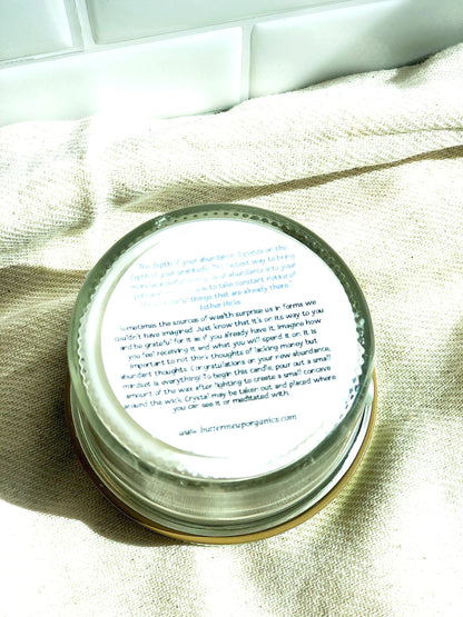 Abundance Candle / Ritual Candle / Intention Candle / Hand Poured White Smokey