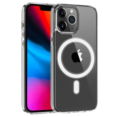 KIKO Transparent Clear MAGNETIC Magsafe Circle Case for iPhone 13 Pro Black Electra